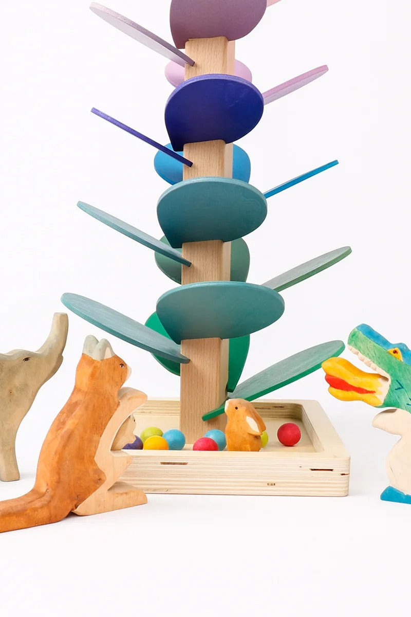 Trämusikträd med Kulbana – Pedagogiskt Leksak för Barn | MelodySprout 71 cm