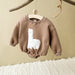 Bodysuit Romper med Lamamönster – Baby, Beige/Brun, Bomull, Storlek 0–1,5 år