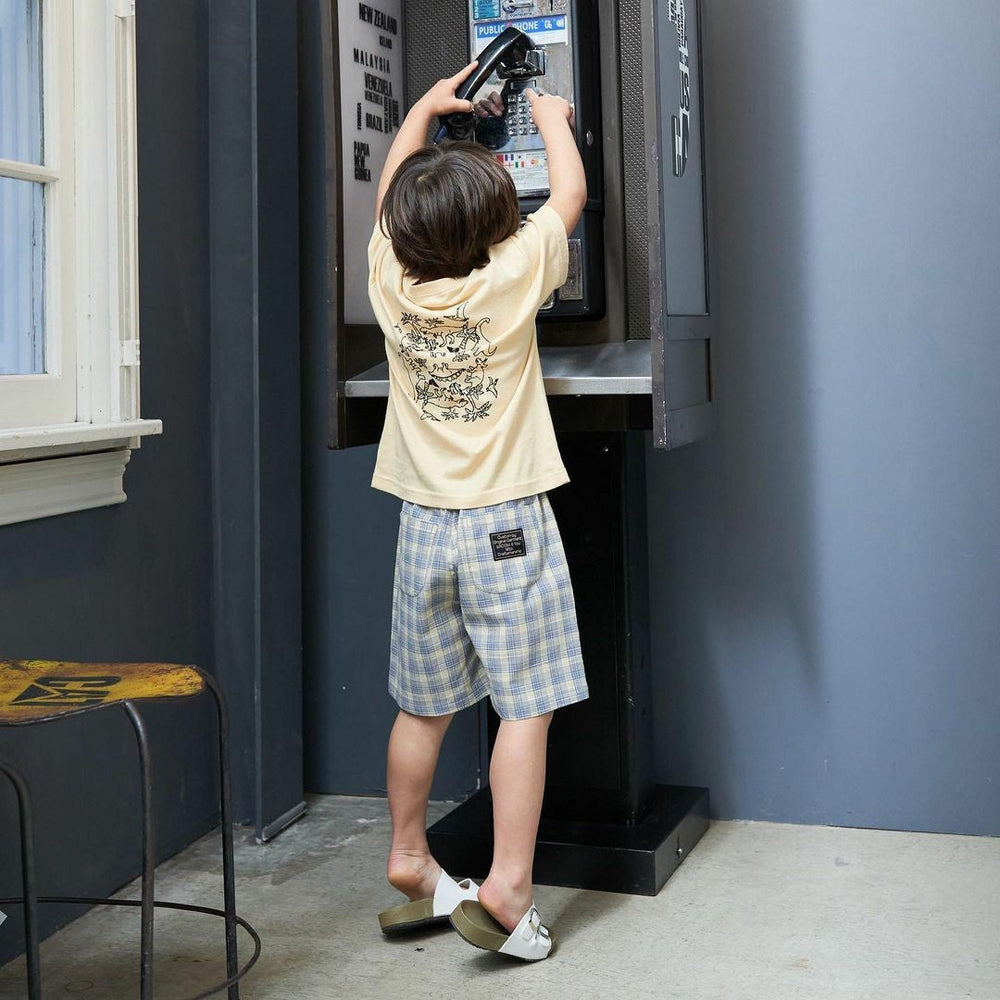 Shorts – PlaidyPlay Unisex, Grön/Svart/Orange/Gul, Bomull, Storlek 0–6 år