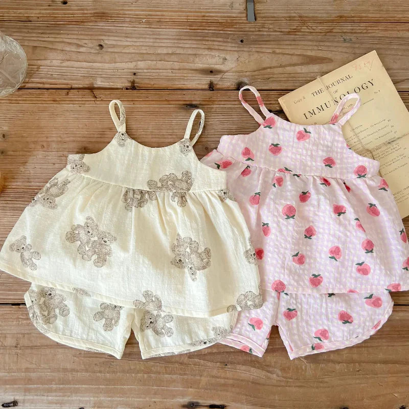 Somrig Babyset – Lätt & Bekväm Tanktop & Shorts | Andningsbart Material | Storlek 1–24 månader