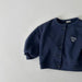 Väst med Love Me broderi – Tender Flickor, Blå/Beige, Bomull, Storlek 0–6 år