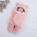 Omlottfilt med björnöron – Baby, Beige/Blå/Rosa/Vit, Fleece, Bomull
