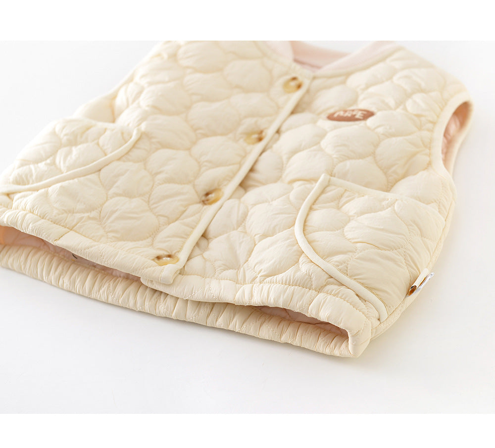 Vadderad Västd - CozyNest Unisex, Beige/Brun, Bomull, Storlek 0–4 år