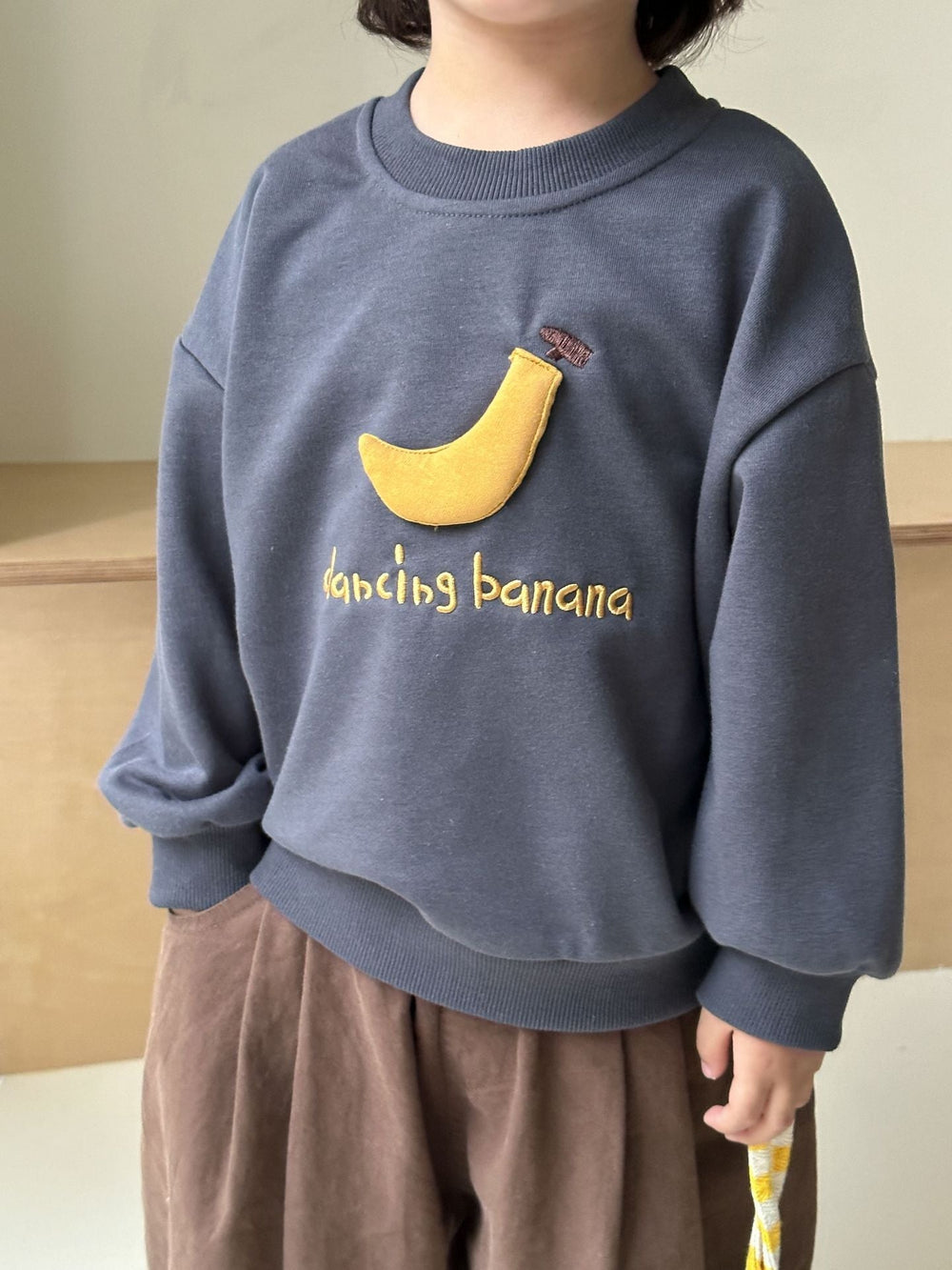 Tröja med frukt – Dancing Fruits Unisex, Vit/Grå, Bomull, Storlek 0–8 år