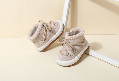 Vinterstövlar – Bama Flickor, Svart/Beige/Rosa, Mocka, Storlek 15–30