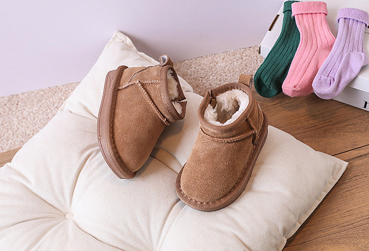 Ankelstövel – Noua Unisex, Brun/Svart/Grå, Mocka, Storlek 18–25