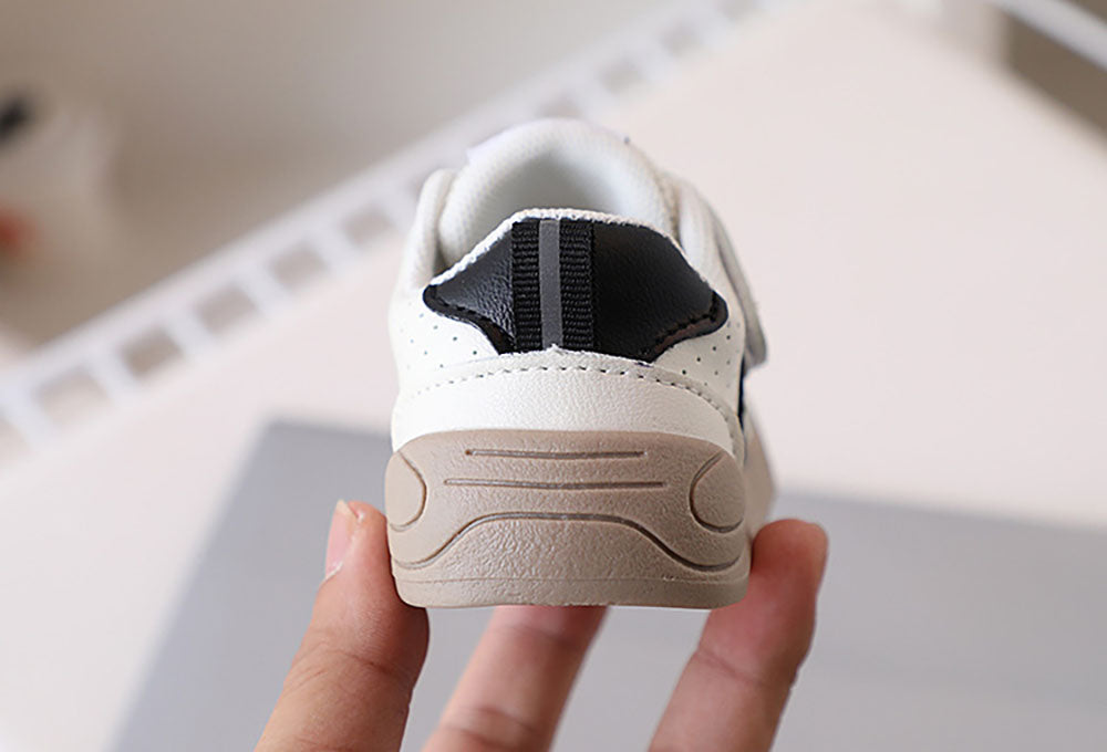 Sneaker med Kardborre – Björn Unisex, Khaki/Svart/Röd, Storlek 16–25