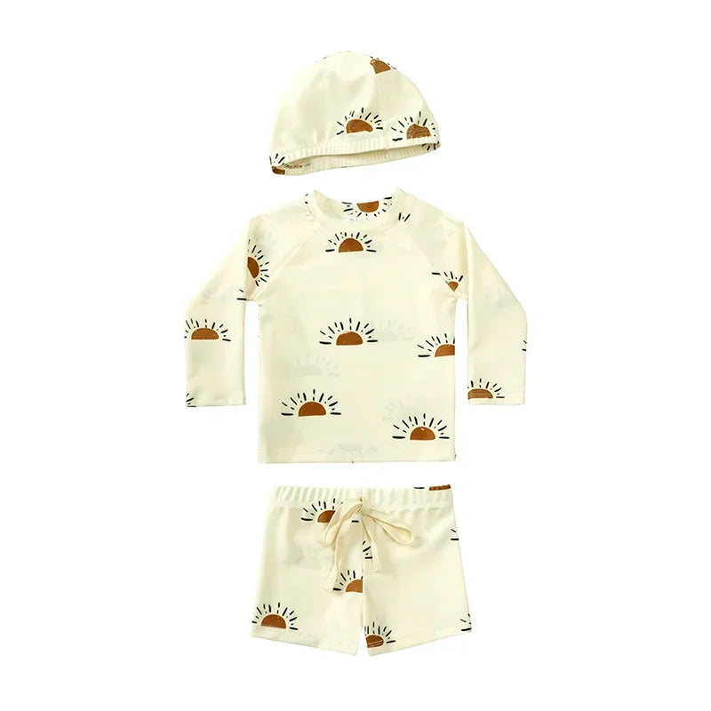 UV Simset Barn med Hatt – Solskydd 3-delar | 9M-7 år