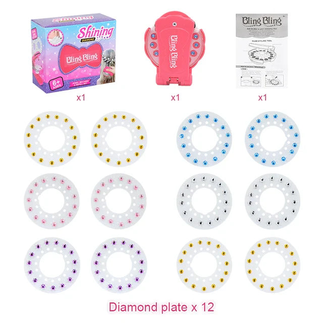 Stylingverktyg – Bling Bling för Flickor, Rosa, Säkert för alla hårtyper, Från 4 år