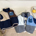 Fleeceväst – Cozypocket Väst Unisex, Blå/Grå, Bomull, Storlek 0–6 år