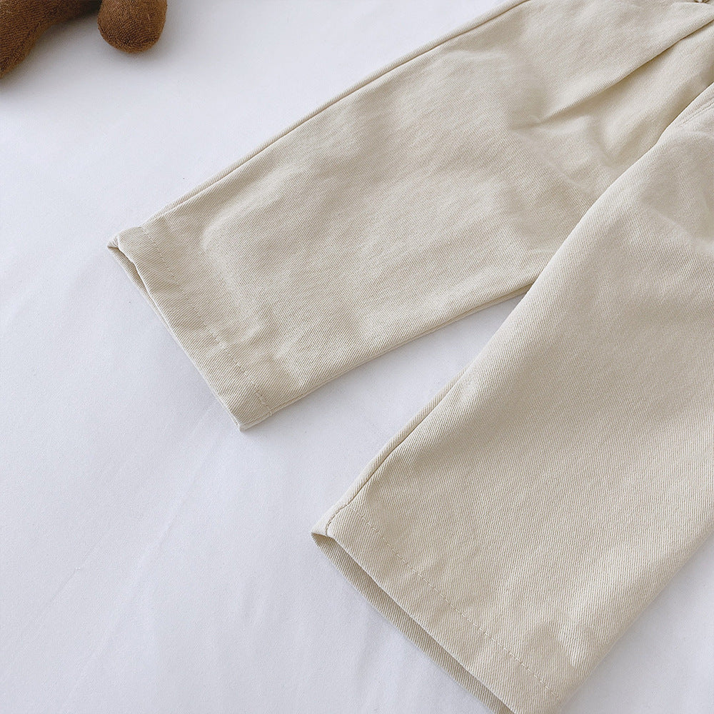 Casualbyxor med resår i midjan - Comfort Boys, Beige/Brun, Storlek 1-5 år