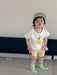 Petit Soleil Baby Sommarset – Citron-T-shirt + Gula Shorts – 100 % Bomull – 0–3 år – Mjuka Babykläder för Flicka/Pojke