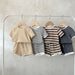 Unisex Baby Sommarset – 2-delat Ribbat Bomull T-shirt & Shorts | Nilo & Nox (0–3 år)