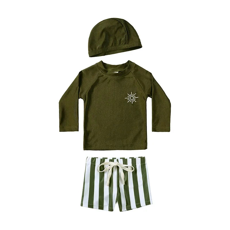 UV Simset Barn med Hatt – Solskydd 3-delar | 9M-7 år