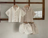 Sommar Babyset 0–3 år – Andningsbar Linneskjorta och Shorts – Stilfull & Bekväm för Små Barn