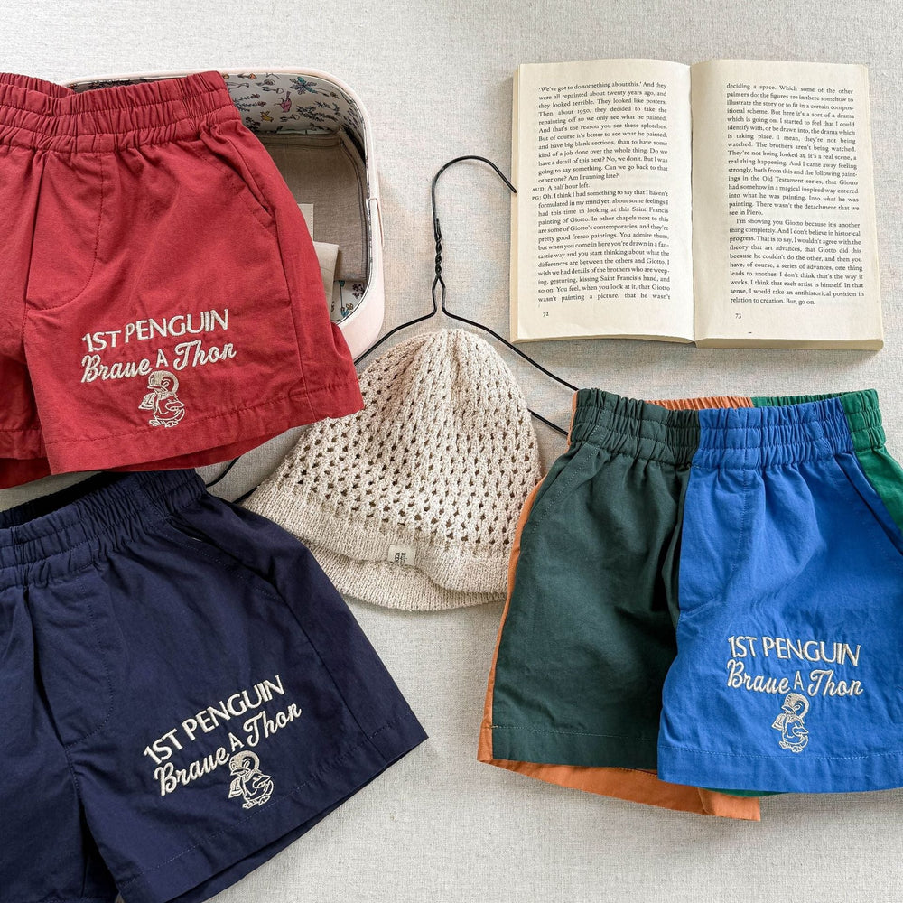 Sommarshorts i bomull för barn – Braveton unisexshorts för pojkar och flickor (0-6 år) – Andningsbara och elastiska