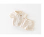 Polo Play Babyset – Somrig Unisex Outfit med Polotröja och Shorts | Storlek 0–3 år | Grön & Beige