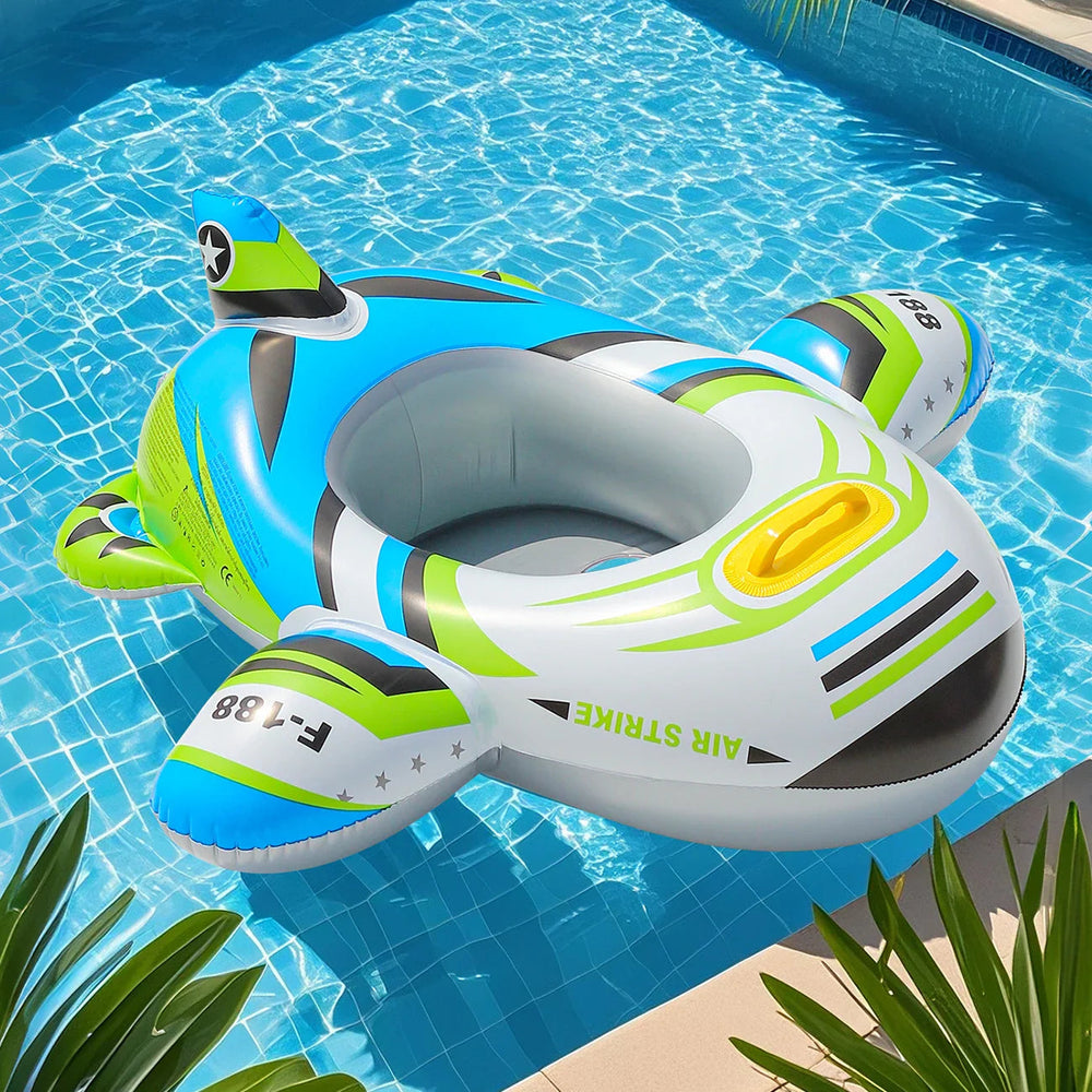 Flygplan Simring Barn – Uppblåsbar Pool Float med Handtag