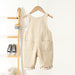Hängselbyxa med Hjärta – Cordi Love Flickor, Beige/Rosa/Brun, Bomull, Storlek 0–4 år