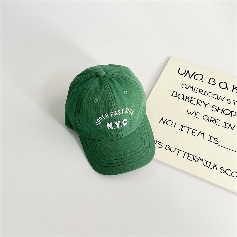 Basebollkeps – NYC Unisex, Grön/Röd/Svart/Blå/Orange/Vit/Brun, Bomull, Storlek 1–7 år