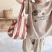 T-shirt med tryck – EcoCosmo Unisex, Beige/Grå, Bomull, Storlek 0–6 år