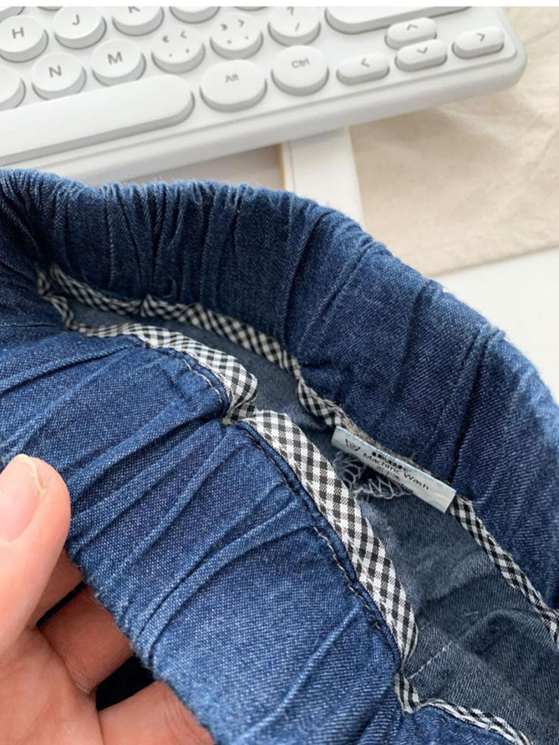 Denimset med shorts och skjorta – Hawkin Småbarn, Förskolebarn, Barn, Blå, Bomull, Storlek 1–7 år