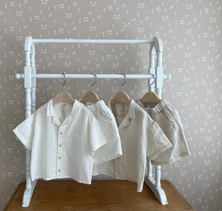 Sommar Babyset 0–3 år – Andningsbar Linneskjorta och Shorts – Stilfull & Bekväm för Små Barn