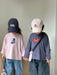 Långärmad tröja med 3D – Fruity Friends Unisex, Rosa/Grå, Bomull, Storlek 0–8 år