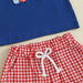 Baseball Stripe Sommarsätt för Baby & Småbarn | Stickad T-shirt & Shorts | Knit Bomull | 0–3 år | Sportig Look för Pojkar