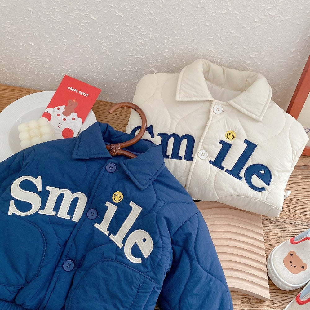 Jacka - Smile Unisex, Blå/Beige, Polyester, Storlek 0–6 år