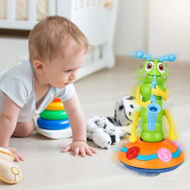 GroovyBug Dansande Larv med Saxofon – Musikalisk Leksak för Barn från 3 År | Förbättrar Motorik & Koordination