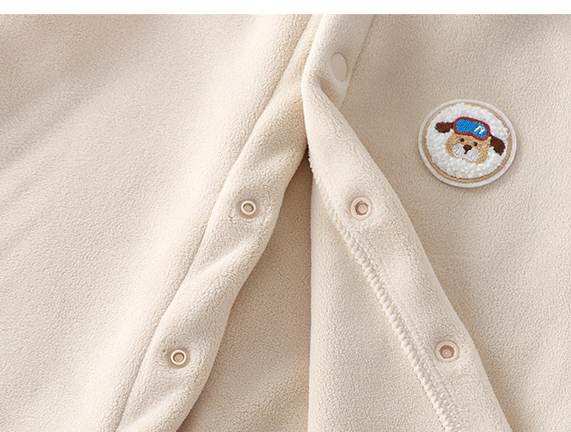 Väst med Emblem – Woef Unisex, Brun/Blå/Rosa/Vit, Fleece, Storlek 1–5 år