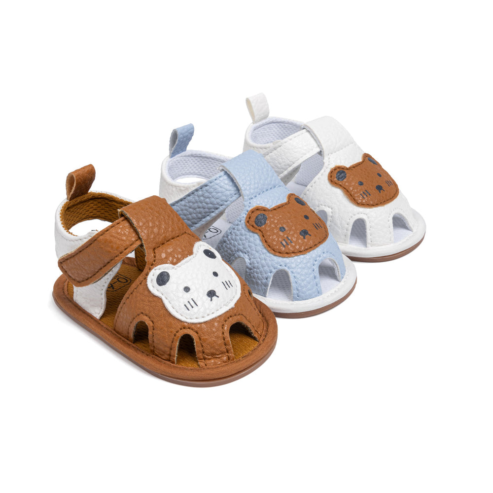 Sandal med kardborreband – BearSteps Flickor, Blå/Brun/Vit, Storlek 0–2 år