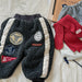 Teddy Joggingbyxa – SnugTrail Unisex, Brun/Grå, Bomull, Storlek 0–6 år