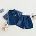 Denim Days Baby- & Barnsommarset – Unisex jeansskjorta och shorts | Lune & Lio | Storlek 0–7 år | 100 % bomull
