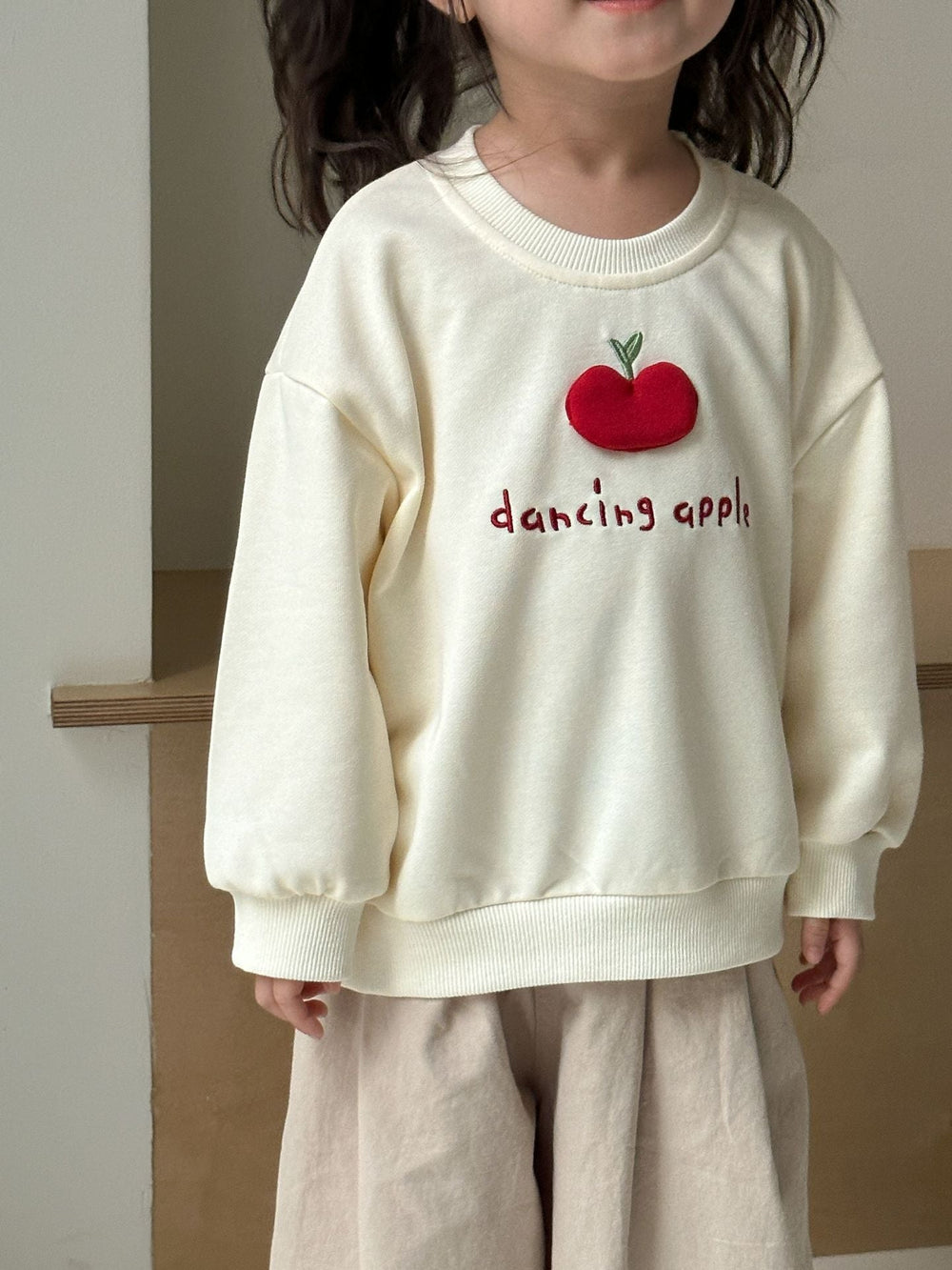 Tröja med frukt – Dancing Fruits Unisex, Vit/Grå, Bomull, Storlek 0–8 år