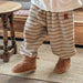 Randig Joggingbyxa – Mjuk som en Kram Unisex, Blå/Grå/Beige, Bomull, Storlek 0–6 år