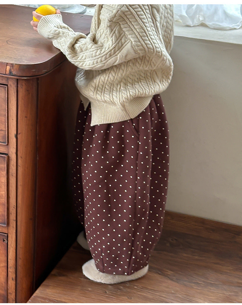 Byxa med Prickar – Dotty Daze Flickor, Brun/Svart, Bomull, Storlek 1–8 år