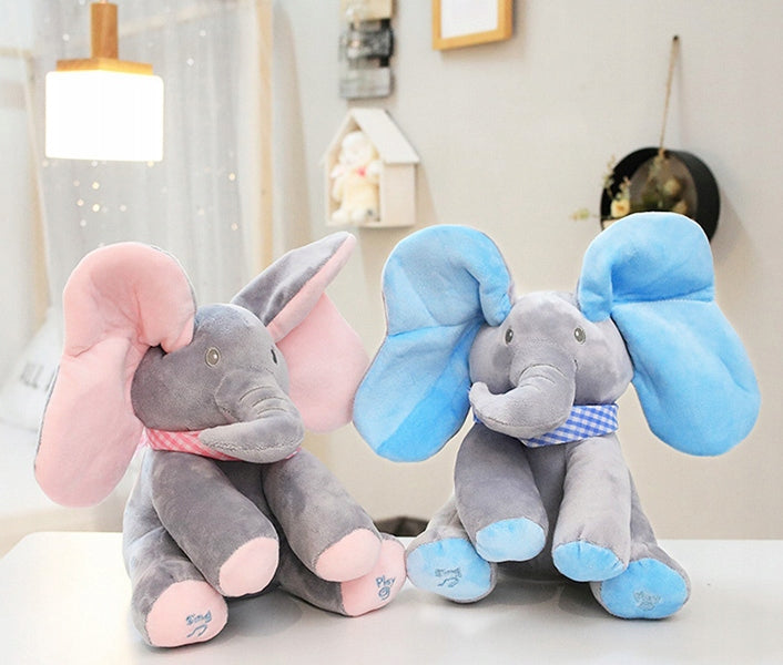 Interaktiv Nalleelefant för Babys – Gömma & Prata | FlappyPals från 6 Månader