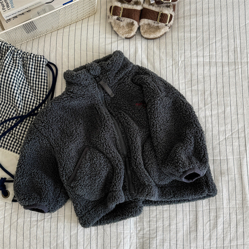 Teddy fleeceväst – FluffyNest Flickor, Beige/Grön/Grå/Brun, Bomull, Storlek 0–6 månader