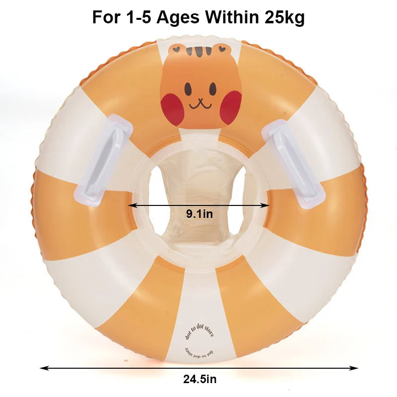 Baby Simring med Soltak – Uppblåsbar Float | Upp till 25kg