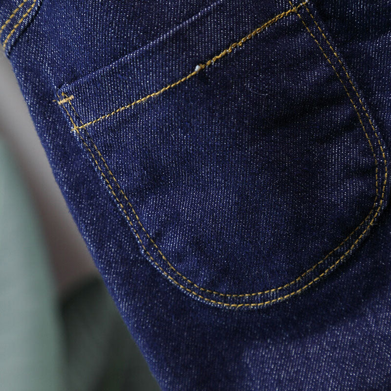 Jeans med Resår Mörkblå Tvättning – Baby, Småbarn, Förskolebarn, Barn, Blå, Bomull, Denim, Storlek 0–7 år