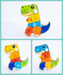 Träbaserad 3D Dino Byggsats – Pedagogiskt STEM-leksak, Bygg & Lek, Motorisk Utveckling, från 2 År