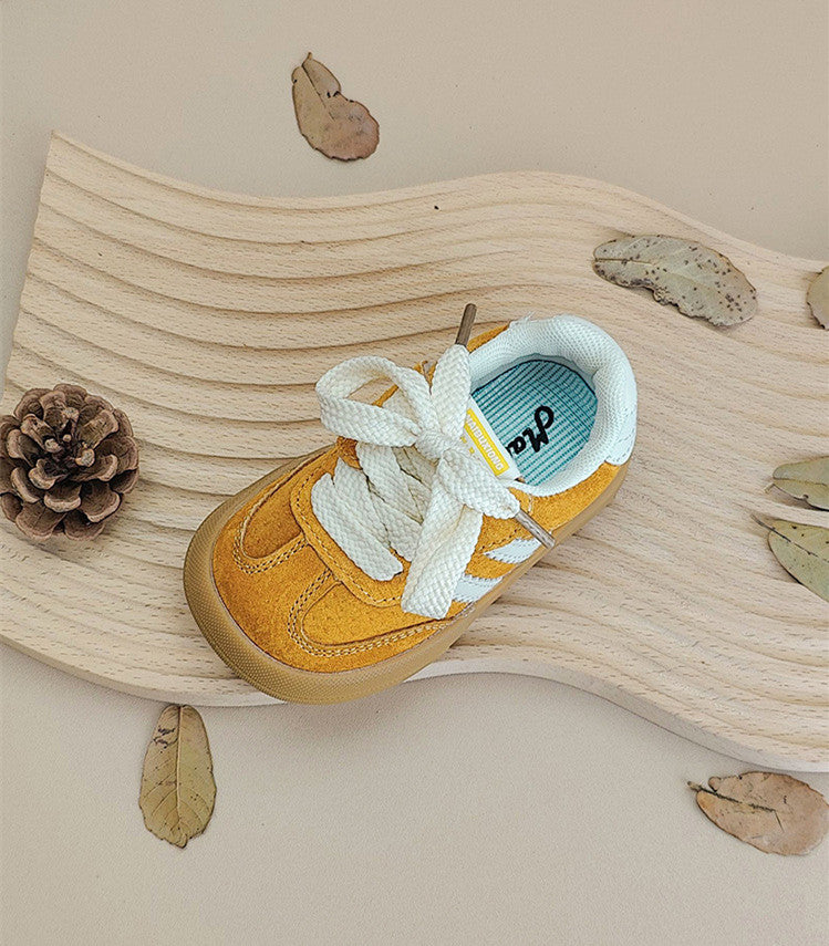 Sneaker med Skosnören – TinyStride Unisex, Gul/Rosa/Grön, Storlek 0–3 År