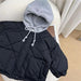 Vadderad hoodiejacka – CozyShield Unisex, Blå/Grön, Bomull, 0–6 år
