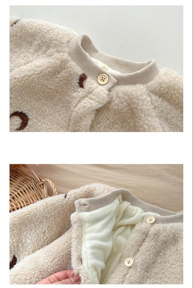 Byxdress/Overall med manar – MoonDreamer Baby, Unisex, Beige, Bomull, Storlek 0–3 år