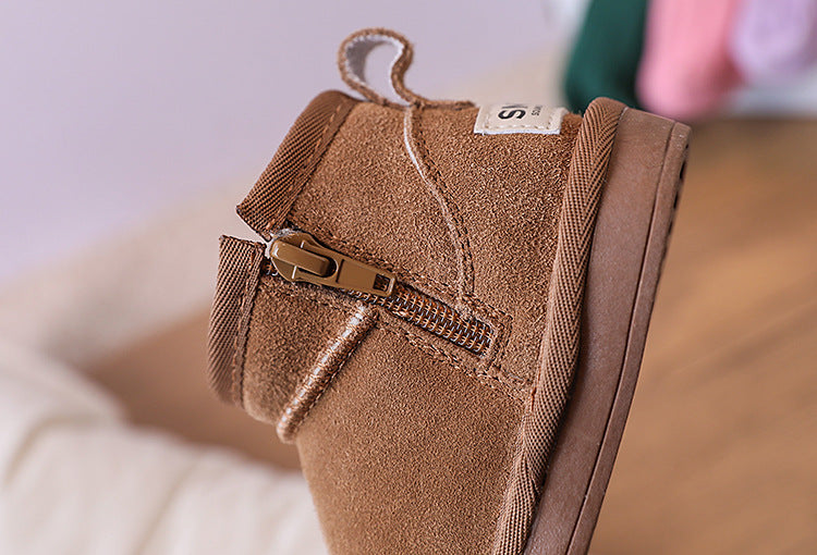 Ankelstövel – Noua Unisex, Brun/Svart/Grå, Mocka, Storlek 18–25