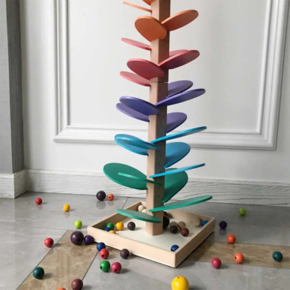 Trämusikträd med Kulbana – Pedagogiskt Leksak för Barn | MelodySprout 71 cm