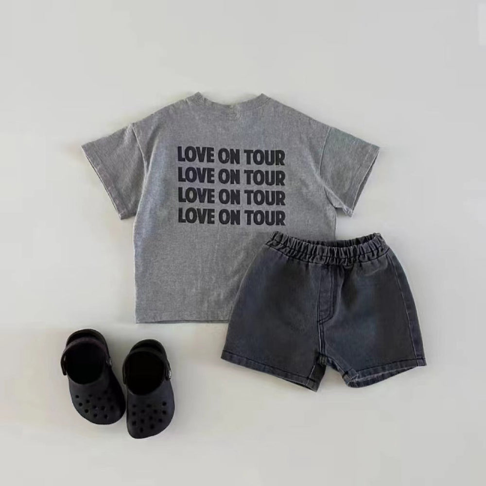 Korta byxor – DenimPlay Unisex, Svart/Blå/Ljusblå, Bomull, Storlek 0–3 år