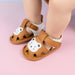 Sandal med kardborreband – BearSteps Flickor, Blå/Brun/Vit, Storlek 0–2 år